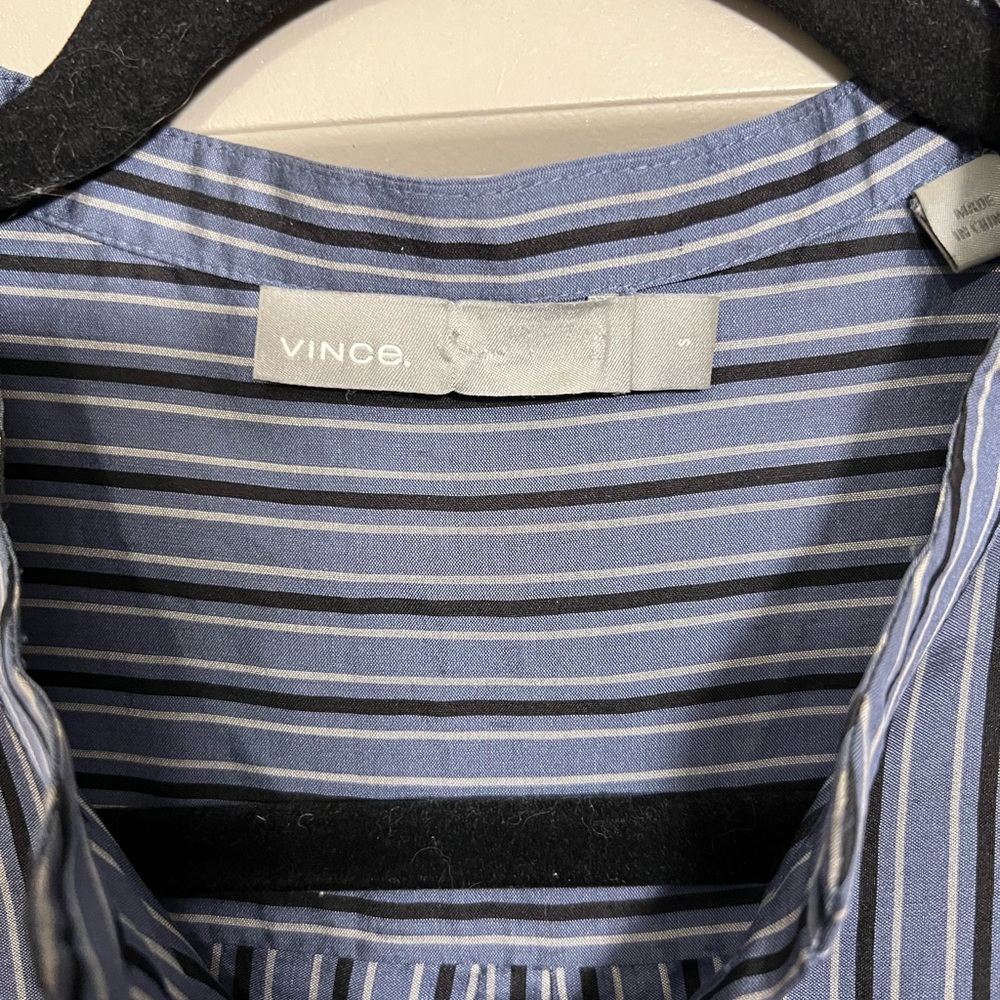 Vince Striped 100% Silk Tunic - Size S - Picture 4 of 12